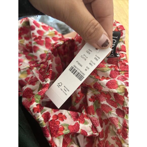 J. Crew Cotton voile beach pant in raspberry print NWT Size M $98 - Picture 4 of 6